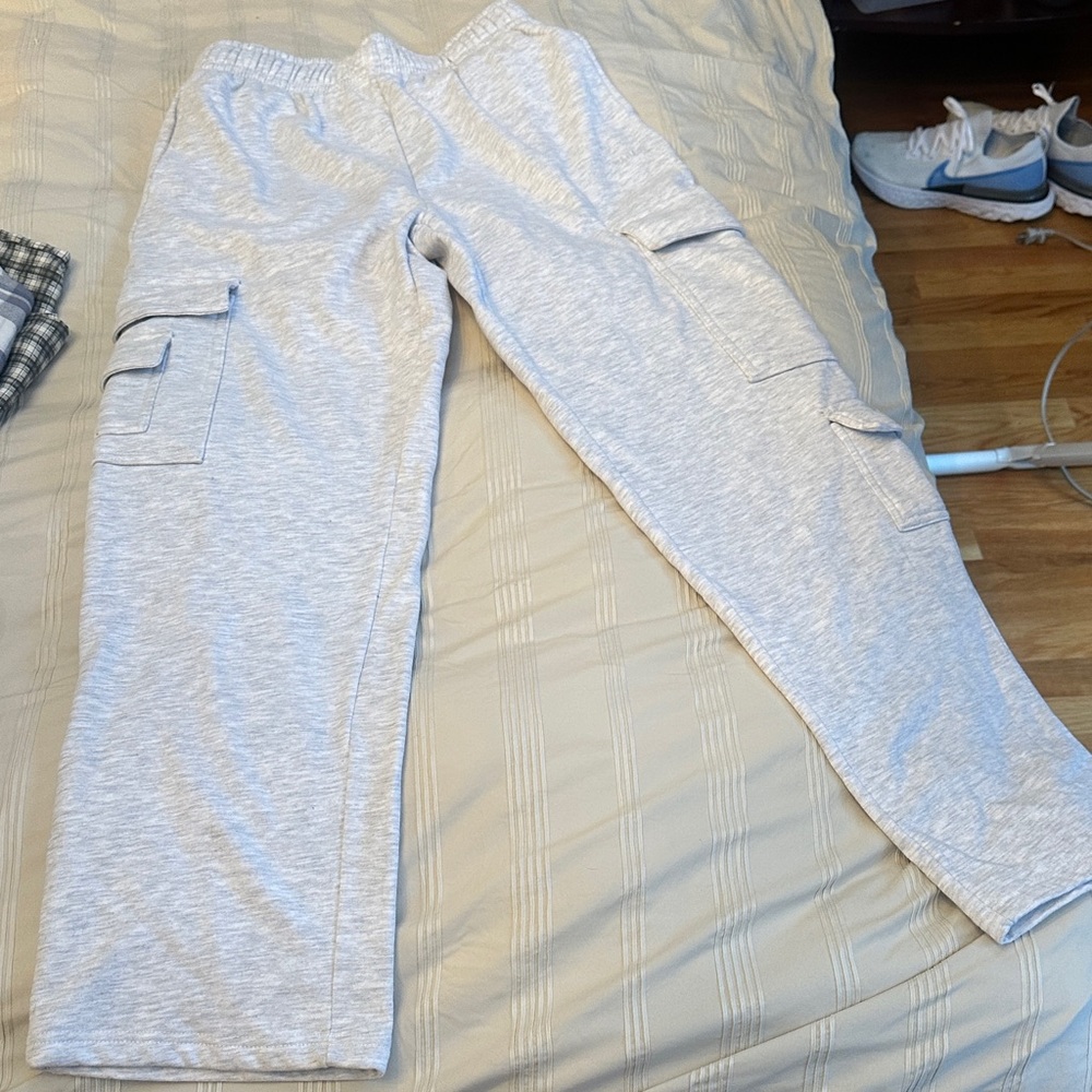 Garage straight leg Light Gray Cargo sweat pant Pants